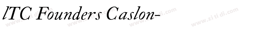 lTC Founders Caslon字体转换